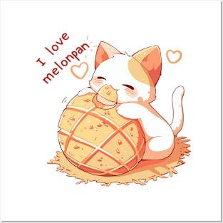 Cat I love Melonpan Posters and Art